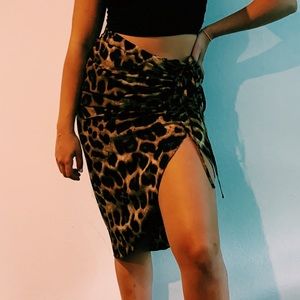 Cheetah print skirt